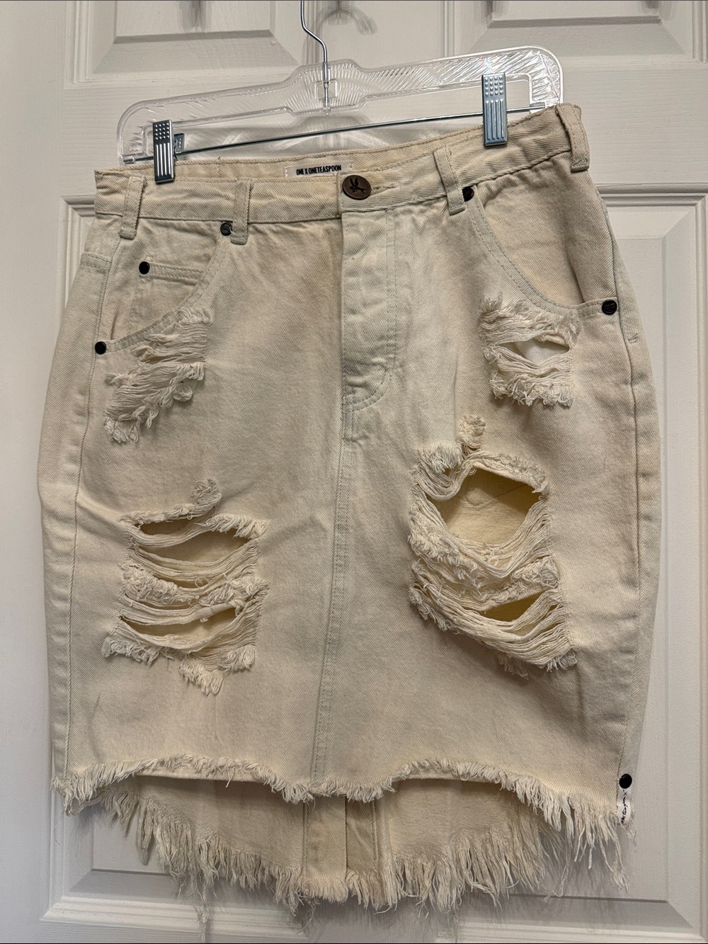 One Teaspoon 2020 Distressed Denim Skirt 29